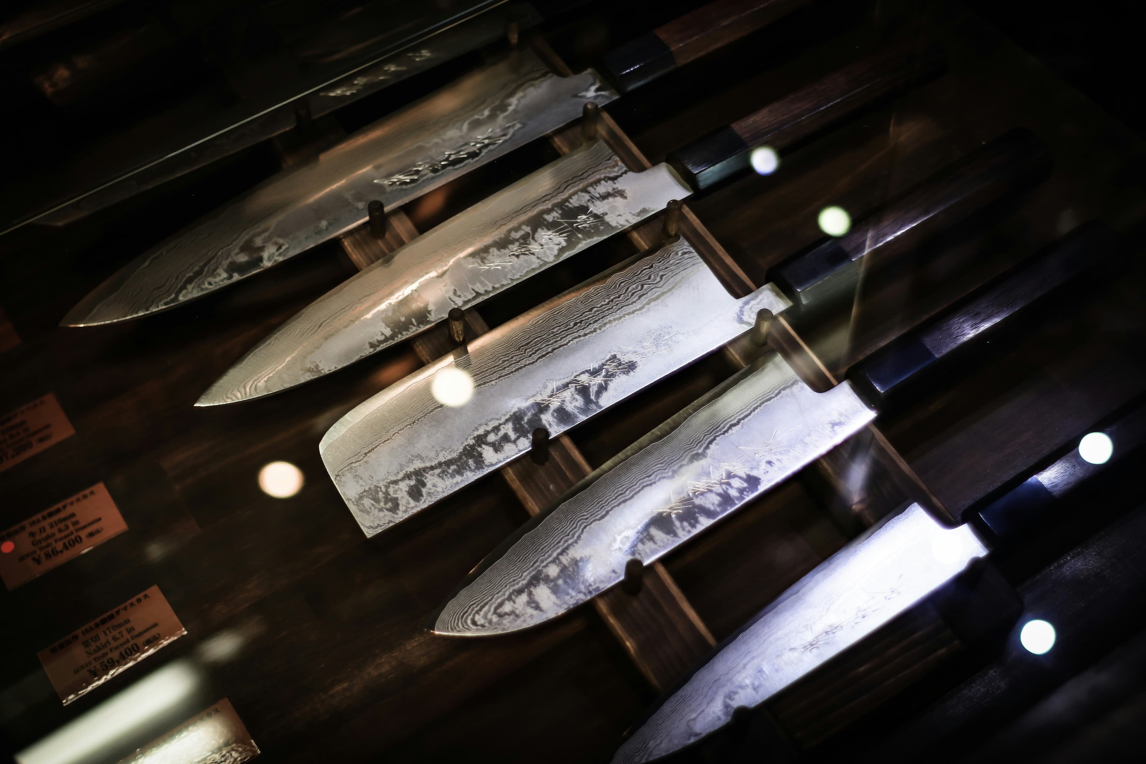 Japanske knive slebet hos Sundby Sliberi